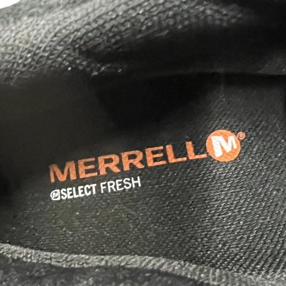 Merrell Boots Men 8 Moab FST Mid Dry Waterproof Hiking Black Leather Vibram Sole - Picture 6 of 7